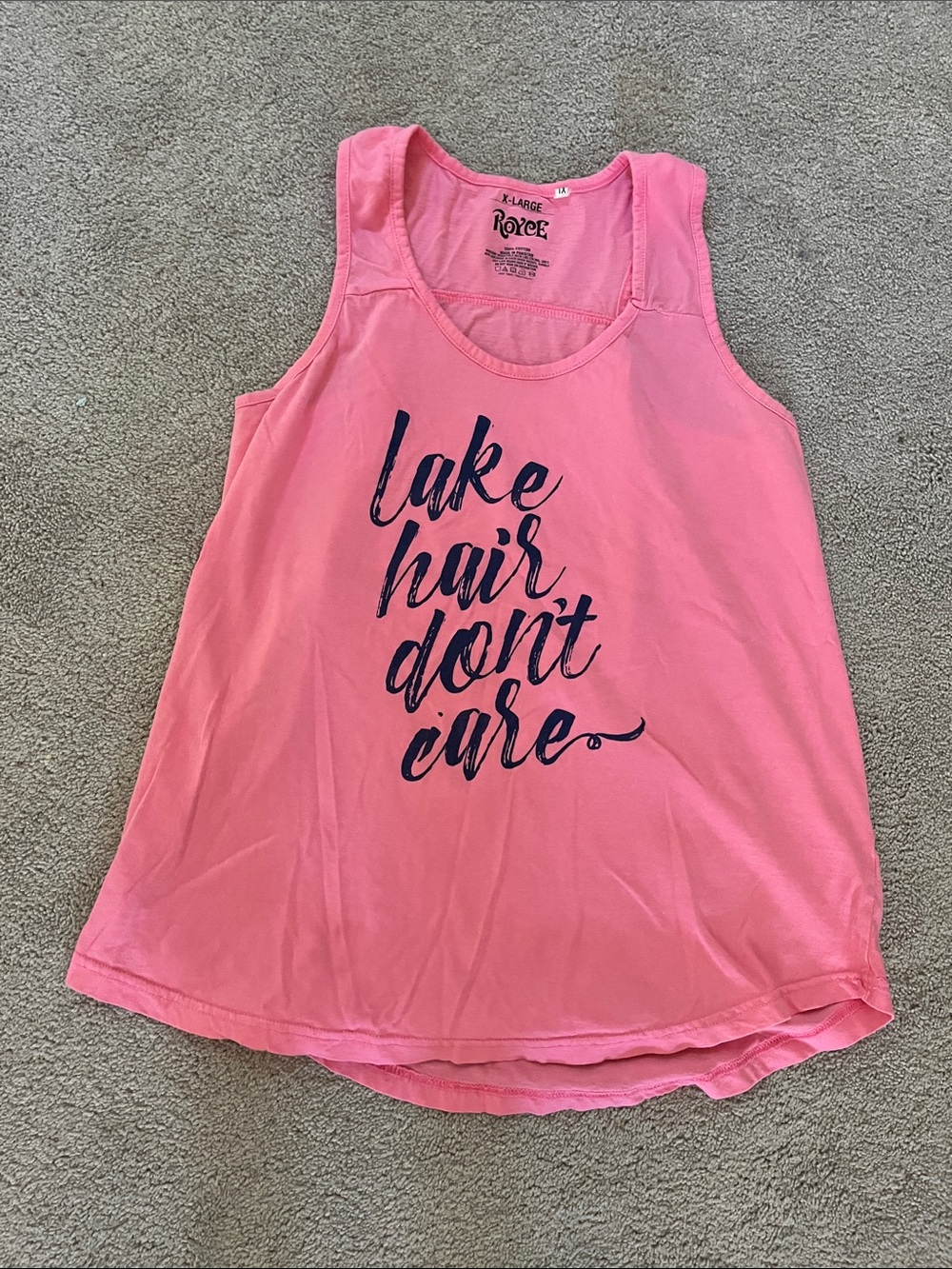 Royce Pink 'Lake Hair Don't Care' Women's Tank Top